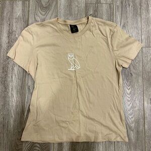 Beige OVO Drake owl women’s t-shirt